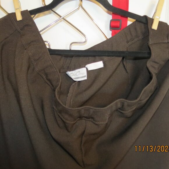 24T Bend Over Pull On Chocolate Color Work Pants - Picture 2 of 4